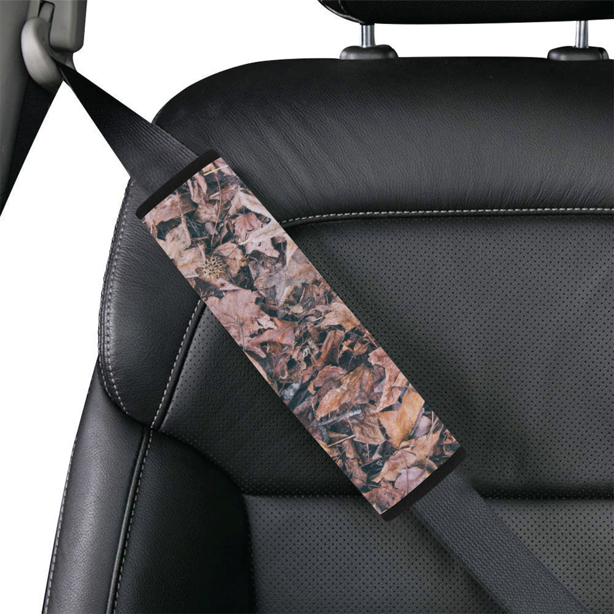 Camouflage Realistic Tree Leaf Print Car Seat Belt Cover