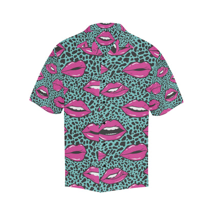 Lip Pattern Print Design 04 Men's Hawaiian Shirt