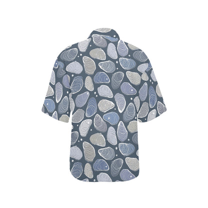 Oyster Pattern Print Design 02 Women's Hawaiian Shirt