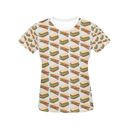 Sandwich Print Design LKS302 Women's  T-shirt