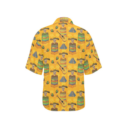 Maracas Mexican Style Pattern Print Design 02 Women's Hawaiian Shirt