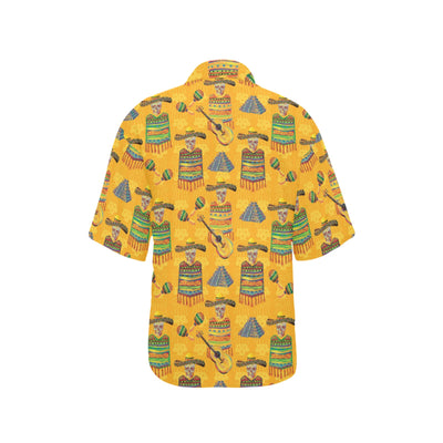 Maracas Mexican Style Pattern Print Design 02 Women's Hawaiian Shirt