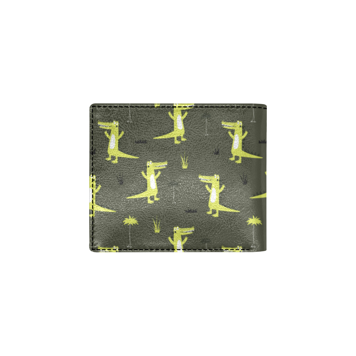 Alligator Pattern Print Design 05 Men's ID Card Wallet