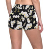 Orchid White Pattern Print Design OR011 Yoga Shorts