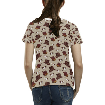 Steampunk Hat Print Design LKS301 Women's  T-shirt