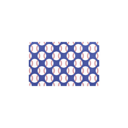 Baseball Blue Background Kitchen Mat