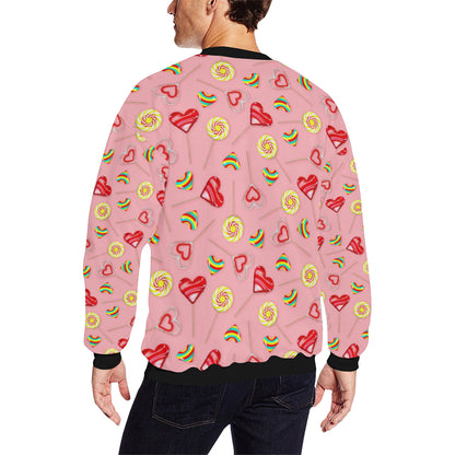 Lollipop Pattern Print Design LL05 Men Long Sleeve Sweatshirt