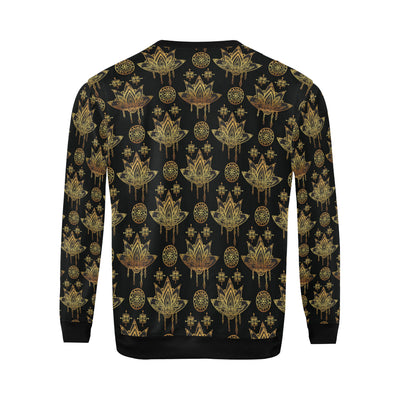 lotus Boho Pattern Print Design LO03 Men Long Sleeve Sweatshirt