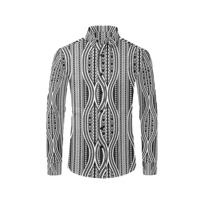 Polynesian Tribal Style Men's Long Sleeve Shirt