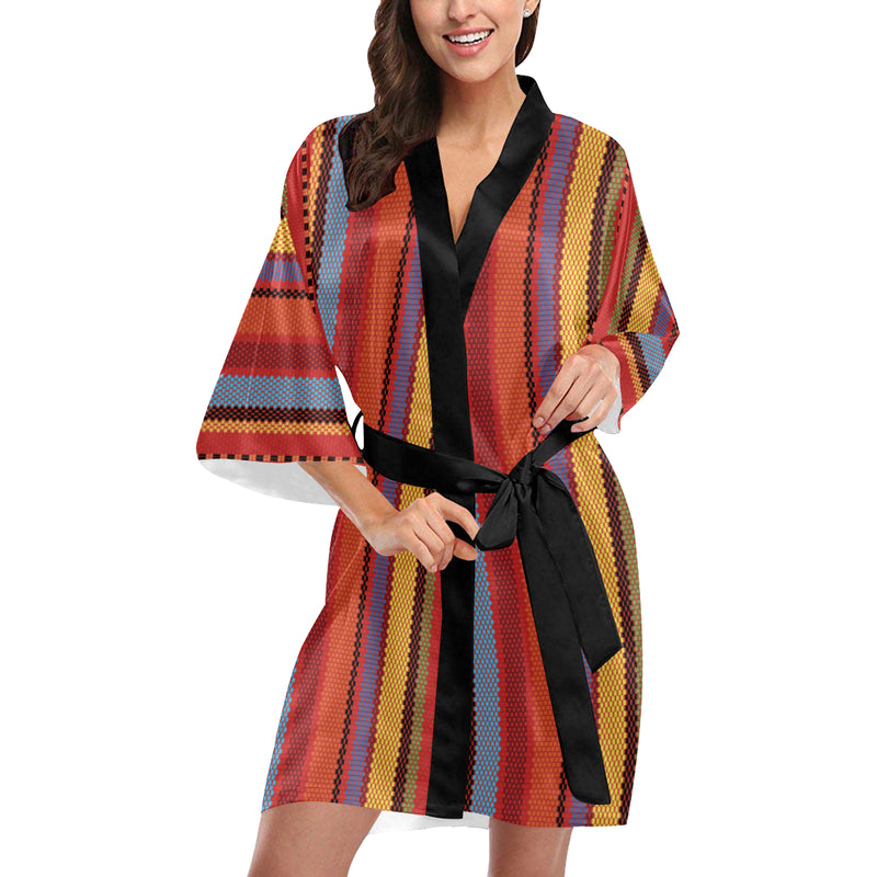 Mexican Pattern Print Design 05 Women's Short Kimono