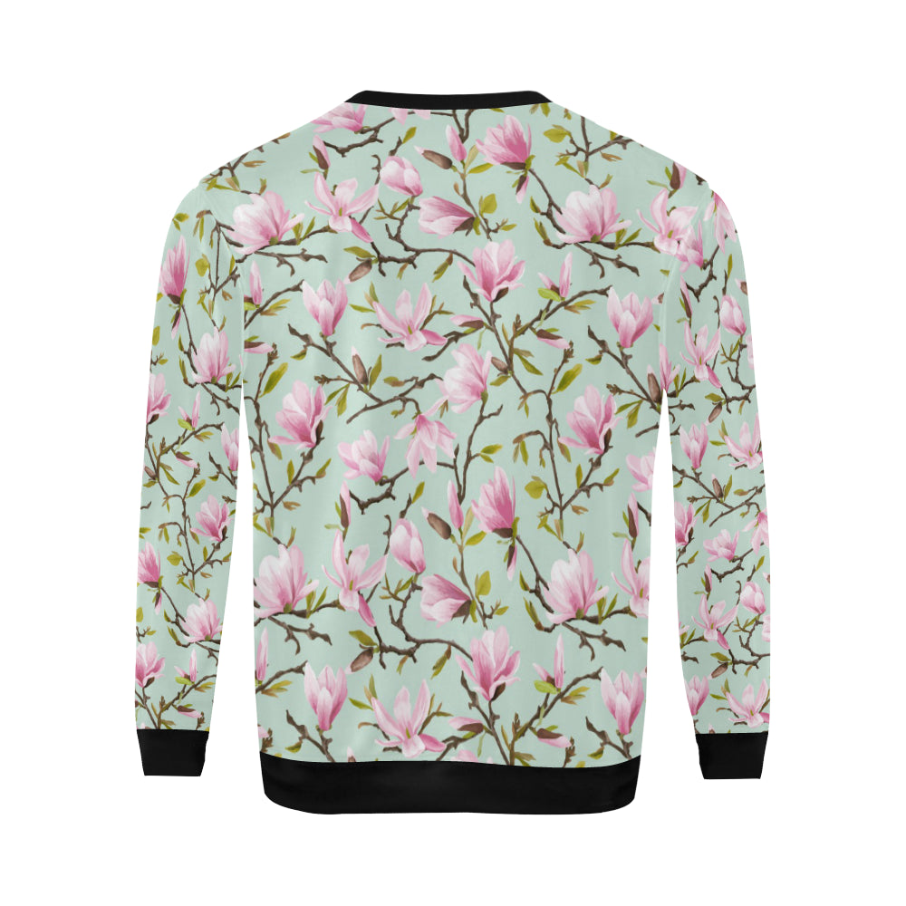 Magnolia Pattern Print Design MAG04 Men Long Sleeve Sweatshirt