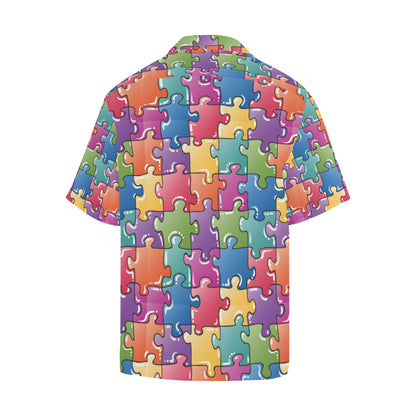 Puzzle Pattern Print Design A05 Men's Hawaiian Shirt