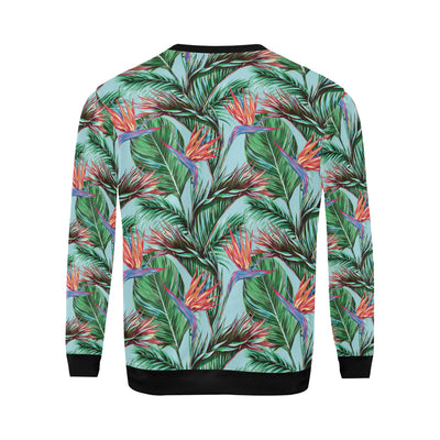 Bird Of Paradise Pattern Print Design BOP01 Men Long Sleeve Sweatshirt