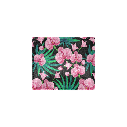 Orchid Pink Pattern Print Design OR06 Men's ID Card Wallet