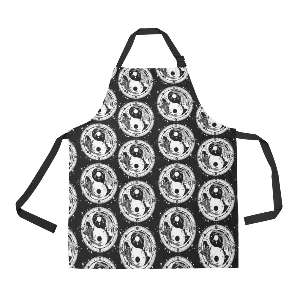 Yin Yang Koi Fish Apron with Pocket