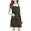 Moon Boho Style Pattern Print Design 01 Apron with Pocket