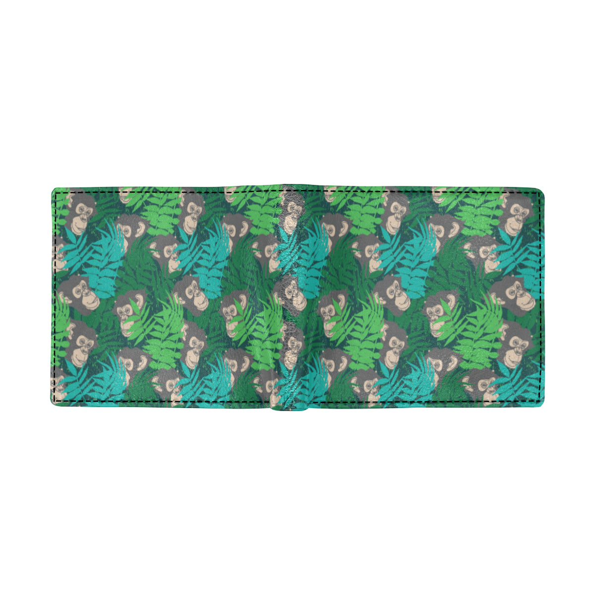Chimpanzee Pattern Print Design 01 Men's ID Card Wallet