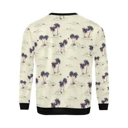 Palm Tree Pattern Print Design PT08 Men Long Sleeve Sweatshirt