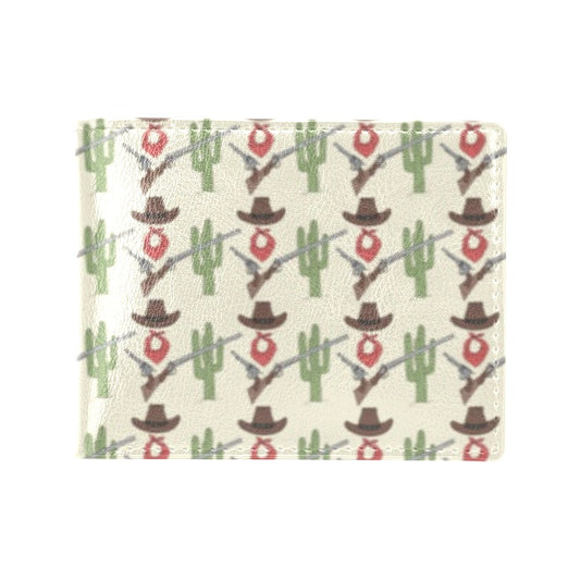 Western Cowboy Print Men's ID Card Wallet