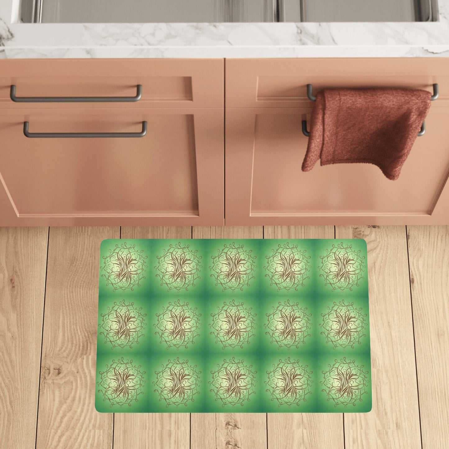 Celtic Pattern Print Design 05 Kitchen Mat