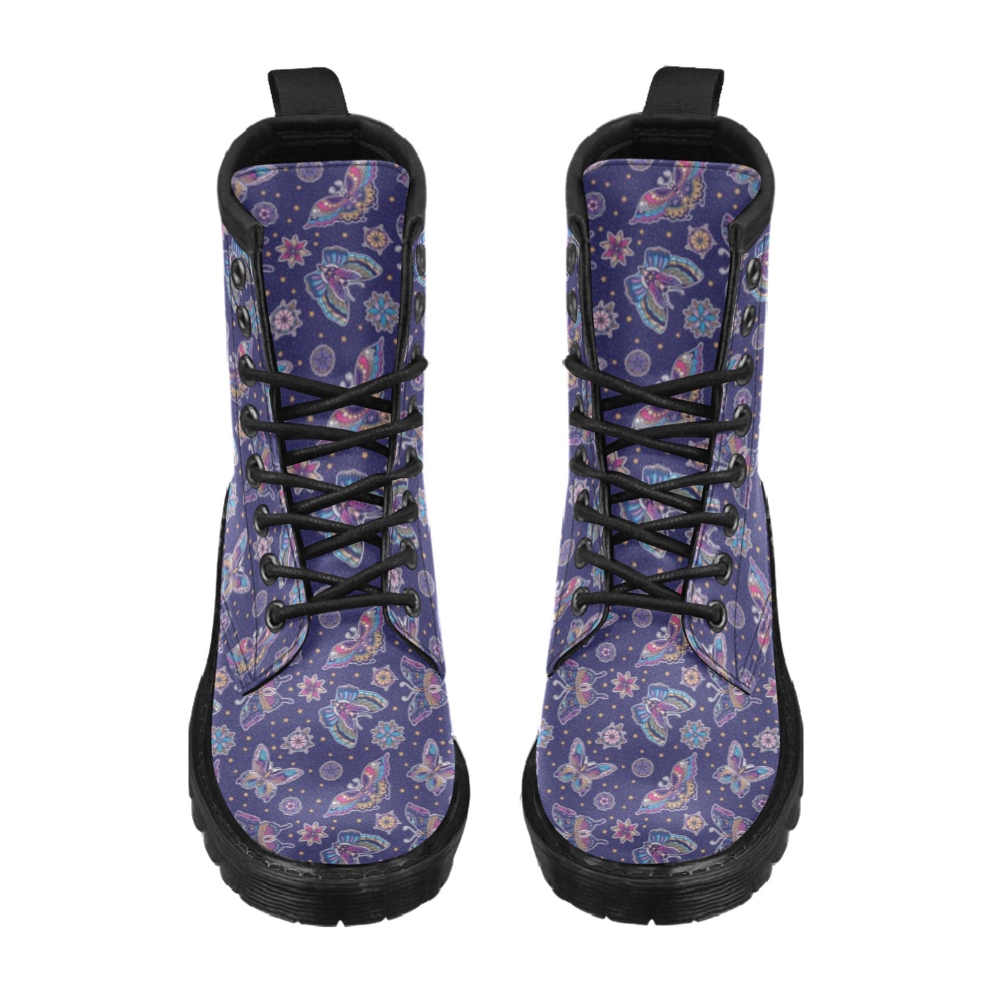 Butterfly Print Design LKS303 Women's Boots
