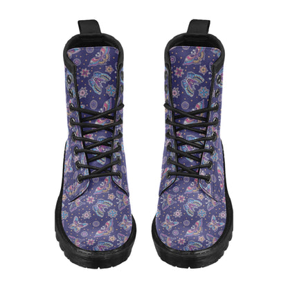Butterfly Print Design LKS303 Women's Boots