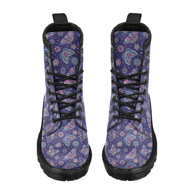 Butterfly Print Design LKS303 Women's Boots