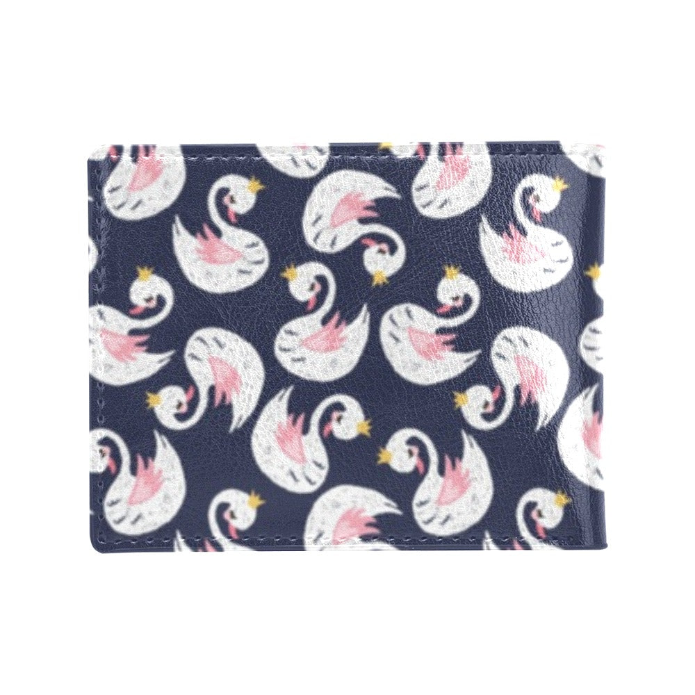 Swan Print Design LKS403 Men's ID Card Wallet