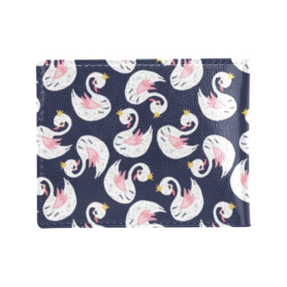 Swan Print Design LKS403 Men's ID Card Wallet