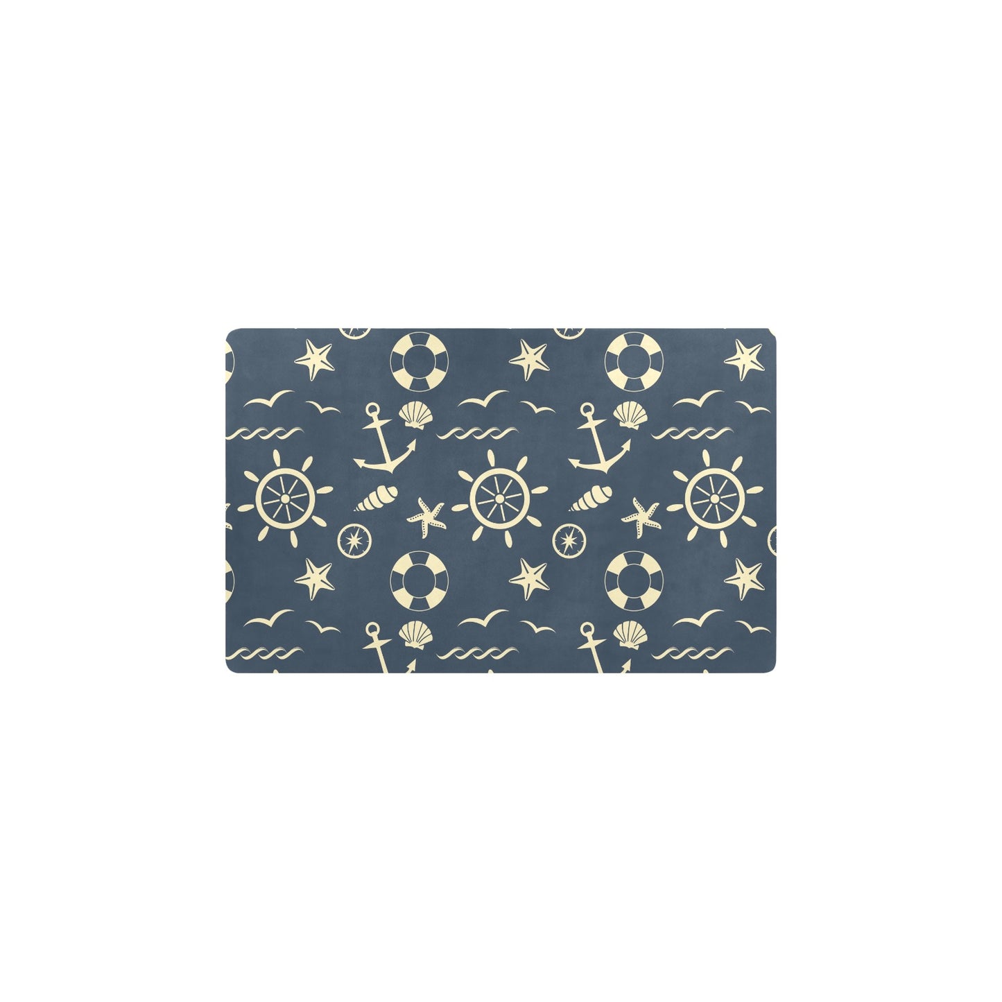 Nautical Pattern Print Design A01 Kitchen Mat