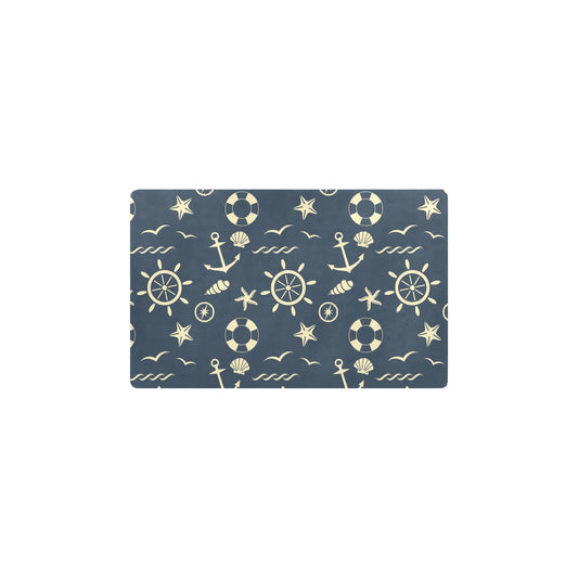 Nautical Pattern Print Design A01 Kitchen Mat