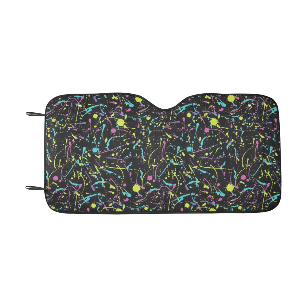 Splatter Multicolor Print Design LKS302 Car front Windshield Sun Shade