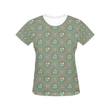 Zombie Print Design LKS301 Women's  T-shirt