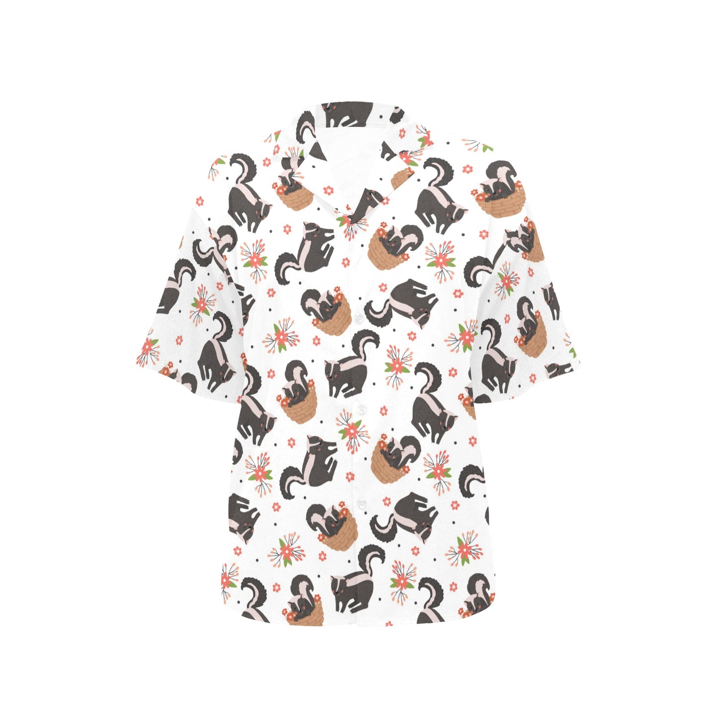 Skunk Print Design LKS304 Women's Hawaiian Shirt