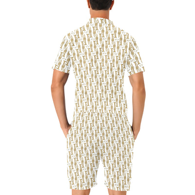 Trumpet with Music Note Print Men's Romper