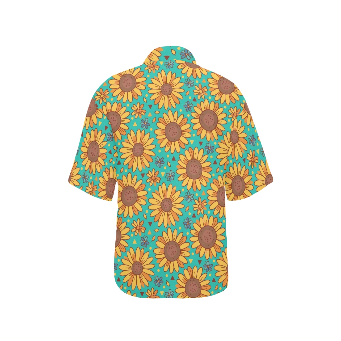 Sunflower Pattern Print Design SF013 Women's Hawaiian Shirt