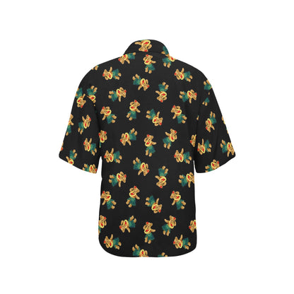 Hula Bear Pattern Print Design 06 Women's Hawaiian Shirt
