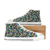 Surfboard T Rex Print Design LKS301 High Top Women's White Shoes