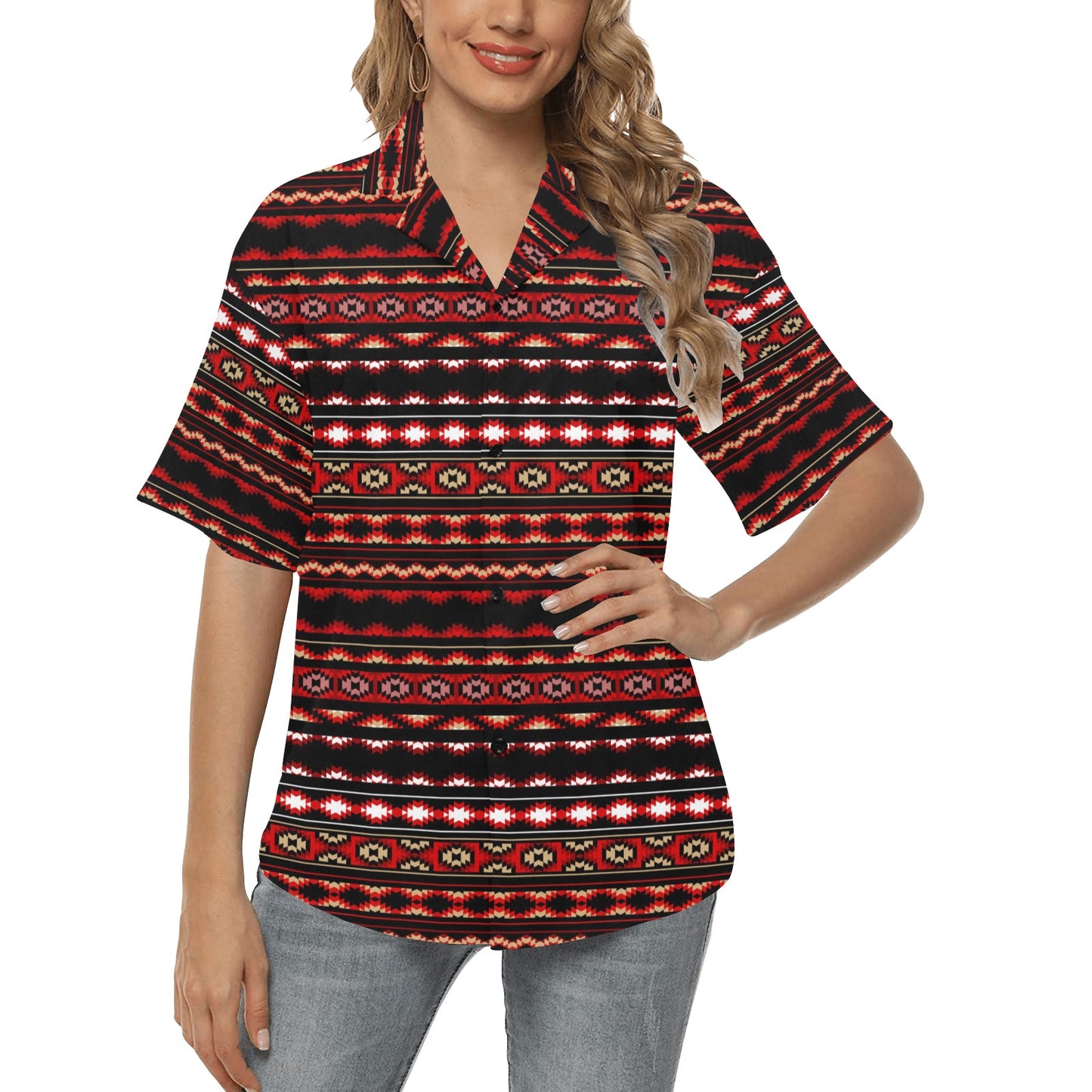 Southwestern Themed Women's Hawaiian Shirt