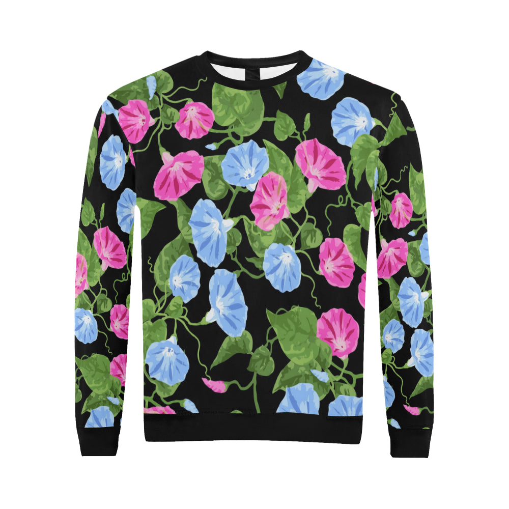 Morning Glory Pattern Print Design MG04 Men Long Sleeve Sweatshirt