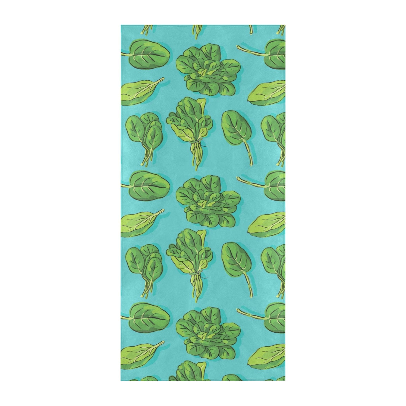 Spinach Print Design LKS301 Beach Towel 32" x 71"