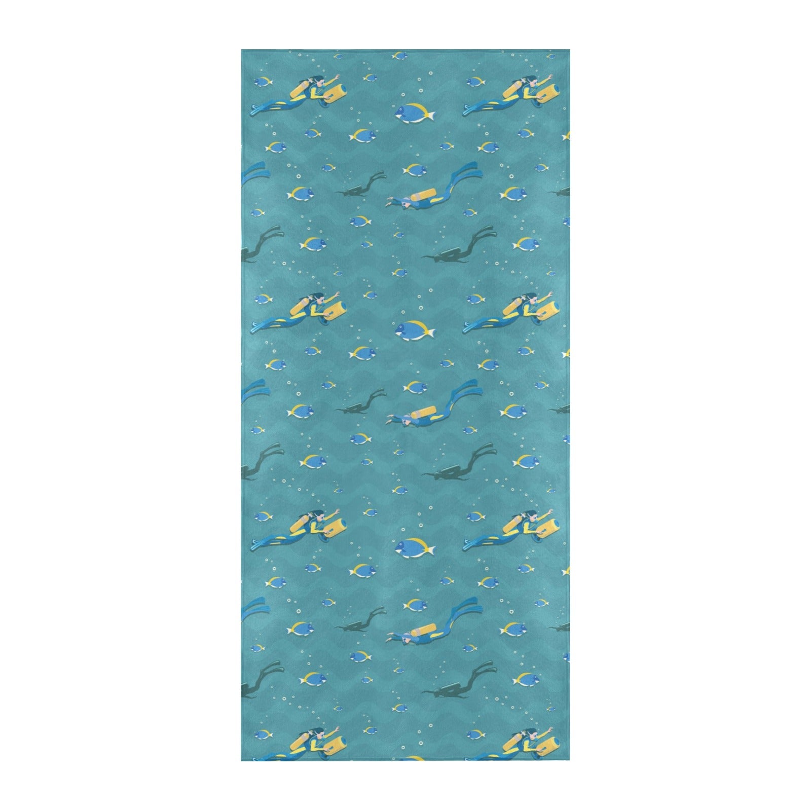 Scuba Driving Pattern Print Design LKS306 Beach Towel 32" x 71"