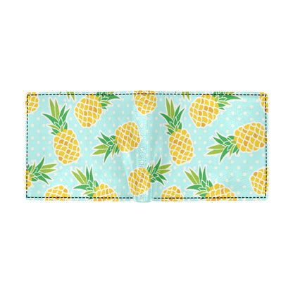 Pineapple Pattern Print Design PP01 Men's ID Card Wallet
