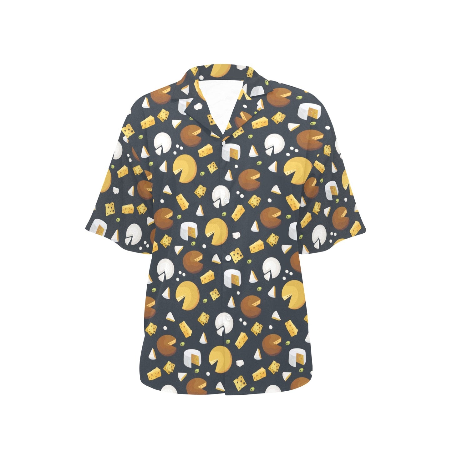 Cheese Pattern Print Design 03 Women's Hawaiian Shirt