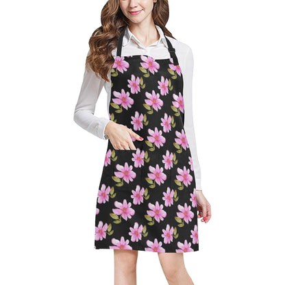 Magnolia Pattern Print Design MAG06 Apron with Pocket