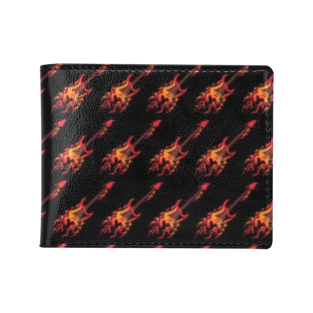 Electric Guitar Print Design LKS406 Men's ID Card Wallet