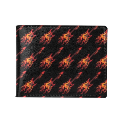 Electric Guitar Print Design LKS406 Men's ID Card Wallet