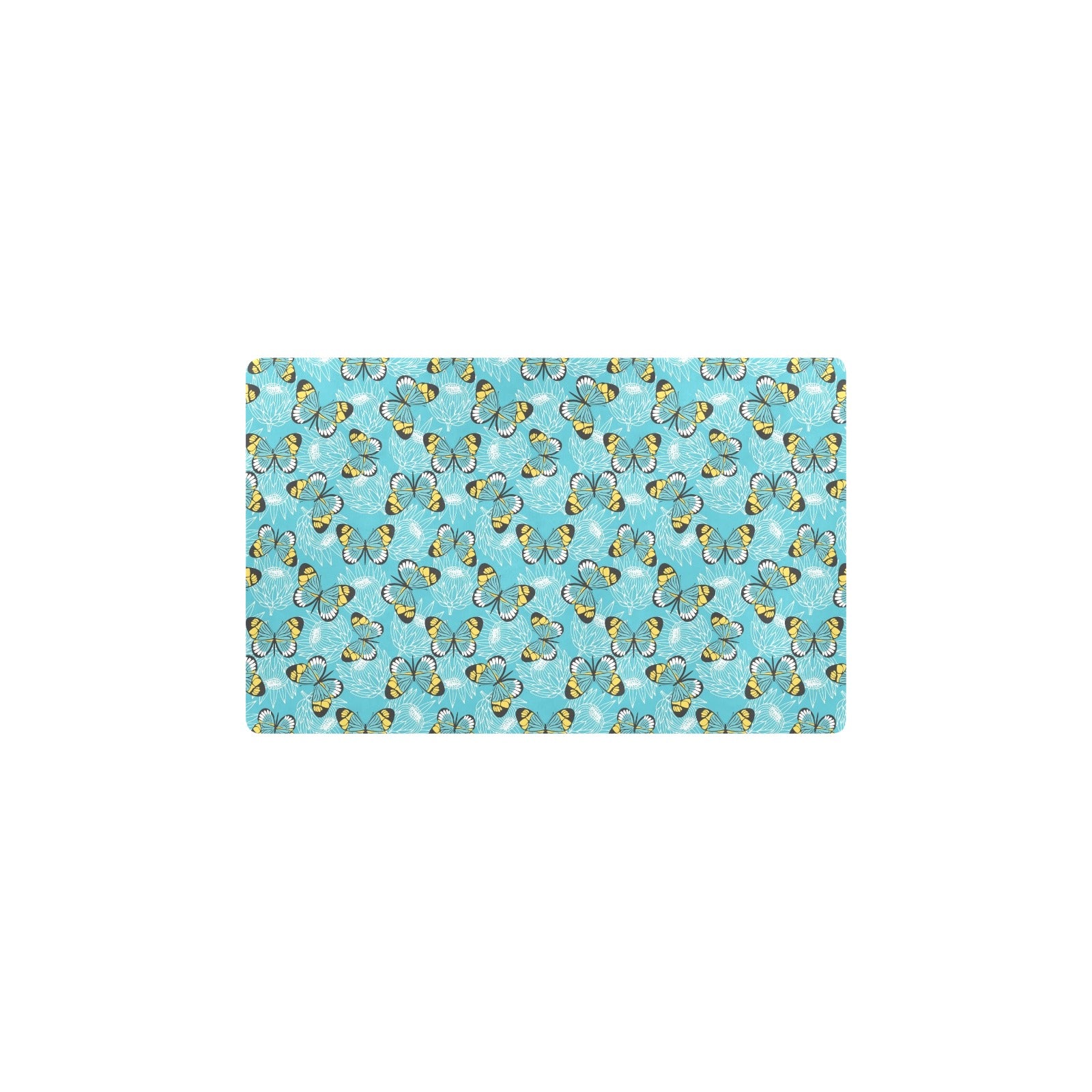 Butterfly Pattern Print Design 010 Kitchen Mat