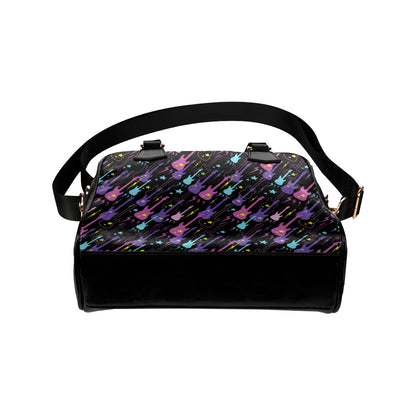 Electric Guitar Pattern Print Design 02 Shoulder Handbag