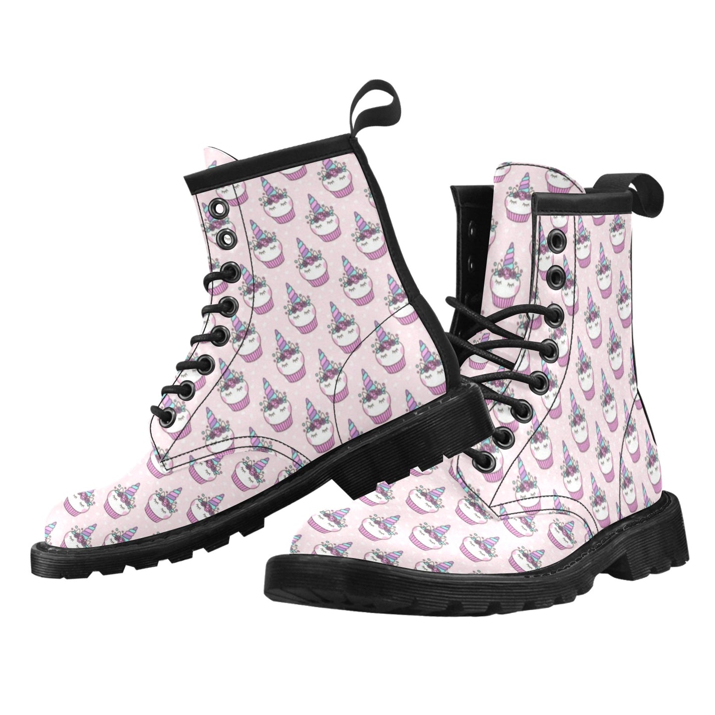 Cupcakes Unicorn Print Pattern Women's Boots